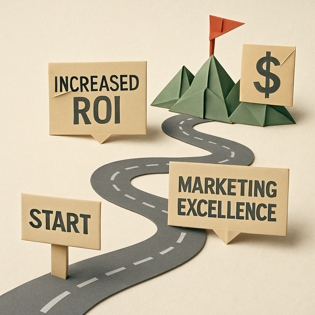 origami roadmap that leads to increased roi and marketing expcellence